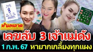 เลขลับ 3 เจ้าแม่คนดังงวดที่ 1 ก.พ. 67 เกลี้ยงทุกแผง หาซื้อยาก